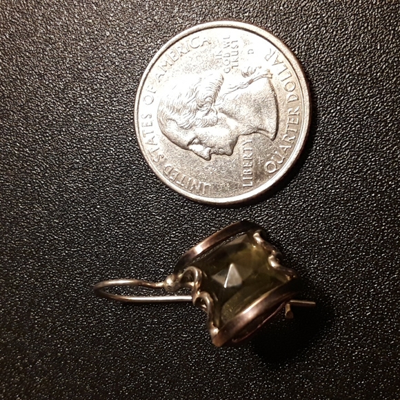 Genuine Agam Treasures Sterling Silver and 14K Rose Gold Smoky Quartz Earrings - Picture 3 of 7